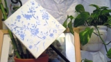 Decorate a lampshade with the stencil technique