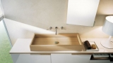 Wooden washbasins in the bathroom: natural furniture