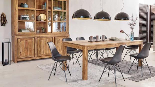 Stockholm, Sheesham wood extendable table - Photo: Maisons du Monde