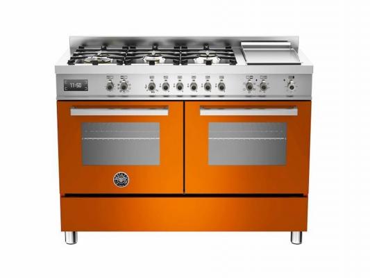 Freestanding-kitchen-in-orange-model-Bertazzoni
