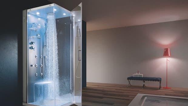 Tempo equipped shower cabin - Photo: Geromin