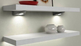 Shelves with built-in light