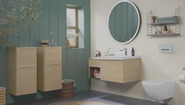 Arredo bagno beige e bianco, mobili Subway 3.0 - Foto: Villeroy & Boch